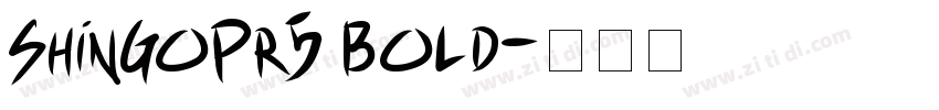 ShinGoPr5 Bold字体转换
